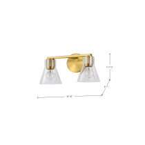 GIANNA 2 LIGHT VANITY - 60-8342