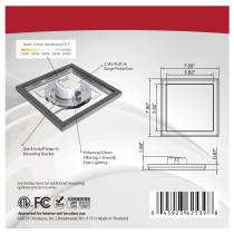 BLINK 11W LED 7" SQ BR. NICKEL - 62-1717