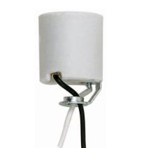 WHT PORCELAIN SOCKET W/HICKEY - 90-466