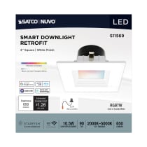 10.5WLED/RDL/4/RGBTW/SQ/WH - S11569