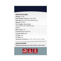 10.5WLED/RDL/4/RGBTW/SQ/WH - S11569