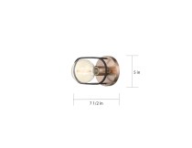 CHASSIS 1 LIGHT WALL SCONCE - 60-6651