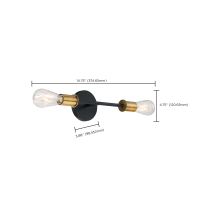 RYDER 2 LIGHT VANITY - 60-7342