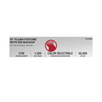 LED EM 13" GLAMOUR FLUSH - 62-1890