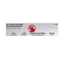 LED EM 13" GLAMOUR FLUSH - 62-1891