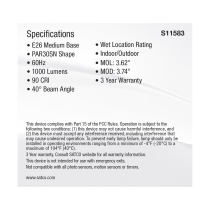 11PAR30SN/LED/5CCT/FL/120V - S11583