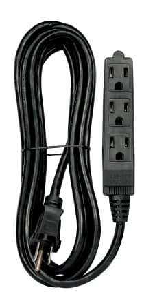 BLACK 12 FT 16/3 SJT EXTENSION - 93-5056