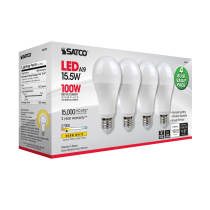15.5A19/LED/27K/ND/120V/4PK - S28789