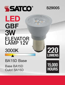 3WLED/GBF/ELEVATOR/12V AC/DC - S29005