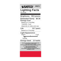2.5T6/LED/AMB/20K/E12/120V - S9873