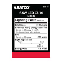 6.5MR16/LED/25'/50K/120V/GU10 - S8679