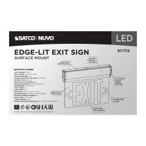 EL EXIT SIGN - SF RD CLR - 67-113