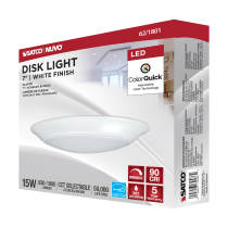 7" LED DISK LIGHT WHITE FINISH - 62-1801