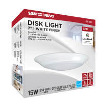 7" LED DISK LIGHT WHITE FINISH - 62-1801