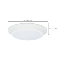 7" LED DISK LIGHT WHITE FINISH - 62-1801