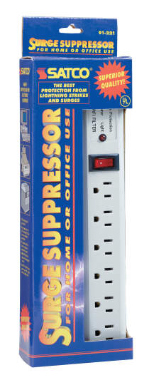 6 OUTLET ABS POWER STRIP/BREAK - 91-221