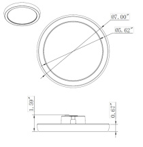 BLINK 11W LED 7" RND BR. NICK - 62-1713