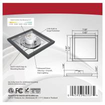 BLINK 11W LED 7" SQ BLACK - 62-1715