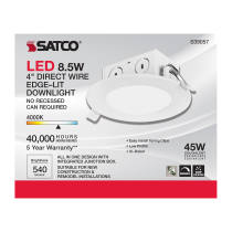 8.5WLED/DW/EL/4/40K/120V - S39057
