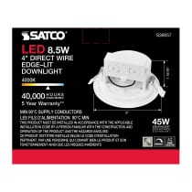8.5WLED/DW/EL/4/40K/120V - S39057