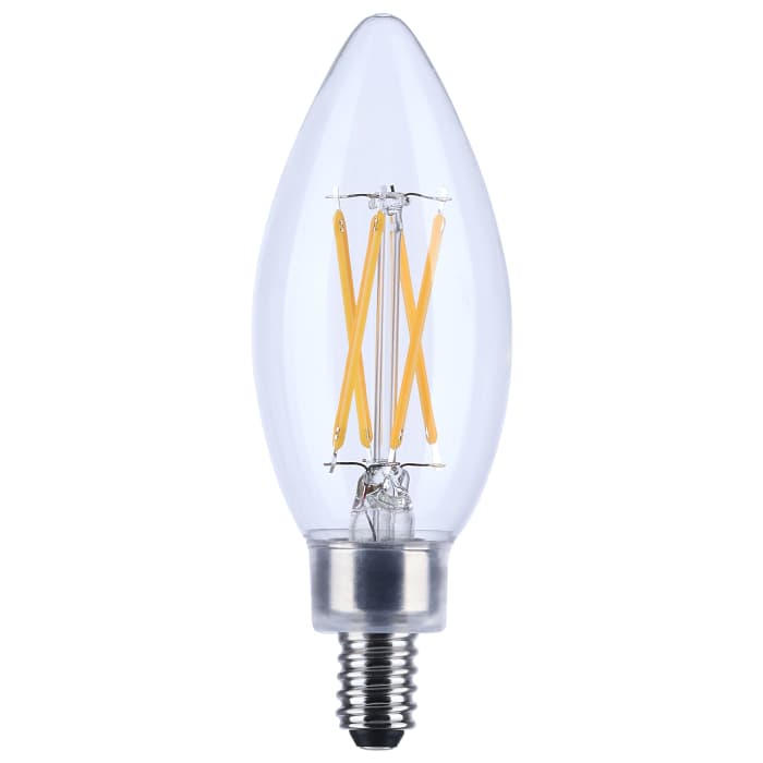 SAT S21273 5.5 WATT B11 LED LAMP CLEAR CANDELABRA BASE 90 CRI 2700K 120 VOLTS